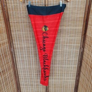 Chicago Blackhawks NHL Team Logo Leggings Size Large Red Black
